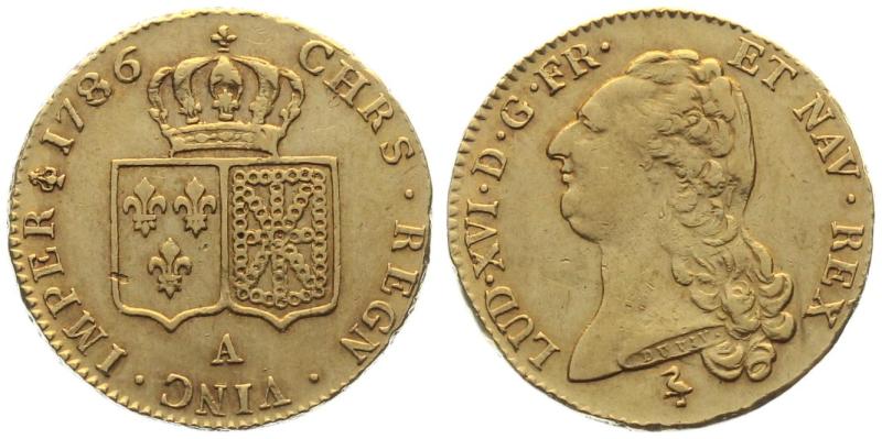 Frankreich 2 Louis D'or 1786 A - Louis XVI. 1774-1793